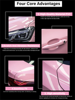 Film décoratif en vinyle pour voiture rouge vif, emballage vinylique en pvc pour automobile, vente en gros, cm