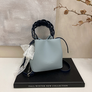 Luxury Designer PU <strong>Leather</strong> <strong>Bucket</strong> <strong>Bag</strong> for Women Soft Durable Lightweight Elegant Small Handbag Flap Closure New Arrival Hot - Product Image 2