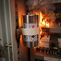 Protection incendie encastrée pour panneaux électriques avec extincteur aérosol en acier inoxydable certifié CE