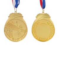 JP0804 Estatuilla de Jugadores de Voleibol de Estilo de Arte Popular, Medallas y Trofeos de Metal Liso con Cinta