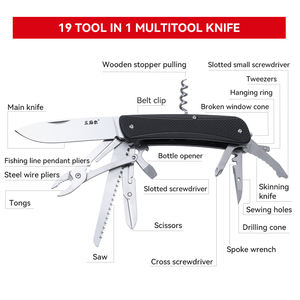 Navaja Multiherramienta de Supervivencia <span class=keywords><strong>Sanrenmu</strong></span> WA951 de Alta Calidad, 22 en 1, para Escalada, Camping, OEM ODM SANREN - Product Image 2