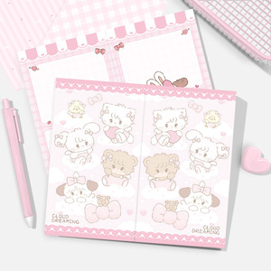 Carnet portable Kawaii <span class=keywords><strong>Mikko</strong></span> A6, pages déchirables et inclinables à 180 degrés, pages couleur, motif chat - Product Image 4
