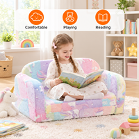 Canapé-lit modulaire convertible en mousse personnalisé pour enfants, fauteuil pour filles et garçons, canapé confortable pour tout-petits pour jouer, lire et faire la sieste