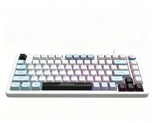 75% Wired Membrane Keyboard 81-Key Gaming 3-<strong>Color</strong> ABS Keycaps Rainbow Lighting with <strong>Knob</strong> Control Type-C Cable Plug &amp; Play - Product Image 3