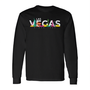Camiseta de manga larga de Las Vegas Nevada con diseño retro de casino para vacaciones - Product Image 2