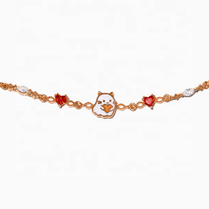 Pulsera de Plata de Ley 925 con Dijes de Corazón de Fantasma de Halloween, Chapada en Oro, para Mujeres y Niñas - Regalo para Fiestas - Product Image 4