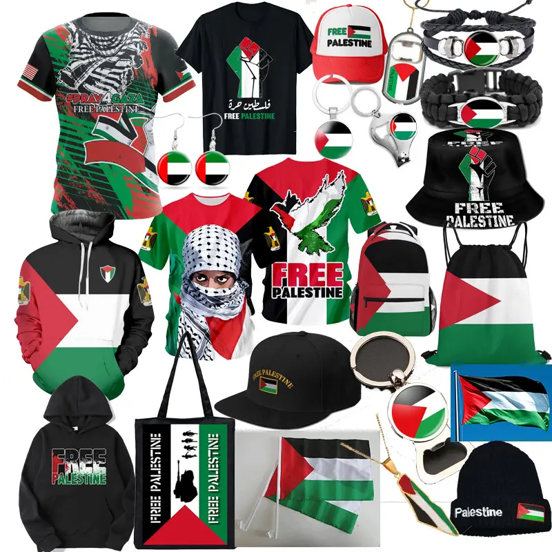 Palestine Vòng tay Vòng cổ bông tai palestine cờ trẻ em Mũ bóng chày Mũ Hoodies Vòng tay Áo khoác Jersey T-Shirt palestine cờ