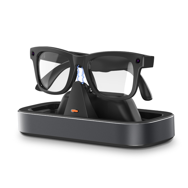 Desktop Charging Station for Meta Ray-Ban Smart Glasses Wayfarer Skyler Headliner, Oakley with  5000mAh Light Charger Dock Stand