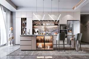 Muebles de Cocina Modernos para Sala de Estar, Diseño de Lujo, Acero Inoxidable, Madera, para Mayoristas - Product Image 2