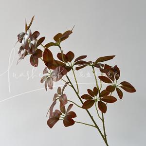 Ramas Artificiales de Schefflera HSKLZ 02, Ramo de Hojas Verdes, Decoración de Mesa Interior, Decoración para Bodas y Hogar - Product Image 3