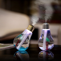 Humidificateur ultrasonique USB 400 ml, mini diffuseur d'arômes, brumisateur d'aromathérapie, humidificateur à ampoule colorée pour cadeau et maison