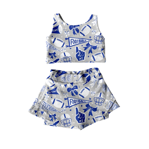 Pré-venda Boutique Game Day Cheer Novos Projetos Roupas Infantis Little Girls Saias Shorts Liner Outfits Atacado Athletic Wear - Product Image 3