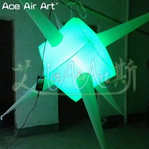 Décorations suspendues gonflables à LED pour discothèque et événements de fête Carrés gonflables personnalisés pour l'éclairage d'événements - Product Image 5