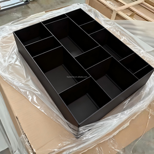 Étagère de rangement murale minimaliste moderne de luxe en métal et aluminium avec lumière LED pour salon et bureau - Product Image 2