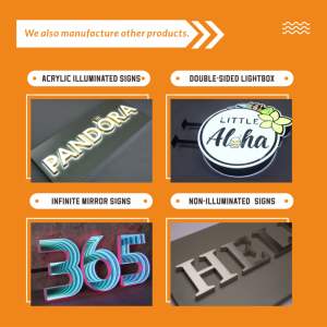 Panneau lumineux Daco Sign OEM/ODM adapté aux salles d'exposition et aux galeries, lettres rétroéclairées LED, panneau rétroéclairé 3D, conception gratuite - Product Image 3