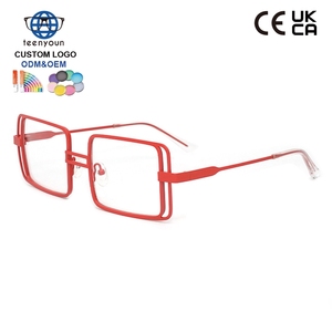Usine de lunettes Teenyoun OEM, lunettes pour femmes, montures optiques en métal, design européen coloré, lunettes de vue - Product Image 1