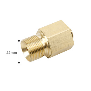 Adaptador de manguera de latón para limpiador de alta presión M22 14 con rosca inversa para limpieza con agua fría y desengrasado Kärcher - Product Image 3