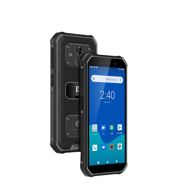 Factory Direct 5.5" HD LCD Rugged Smart Phone 4GB+64GB Waterproof LTE Cellular NFC Fingerprint 13MP Rear French IP68 Cell Phone