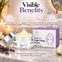 Crème de Nuit Réparatrice Visage au Rétinol Fermenté, Tremella et Acide Hyaluronique – Anti-Âge, Lifting, Réparation des Rides Fines, Hydratante