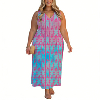 Robes pour femmes de haute qualité, luxe, vente en gros, robes personnalisées, décontractées, formelles, col en V, tenue pour femmes rondes, robe maxi florale tendance