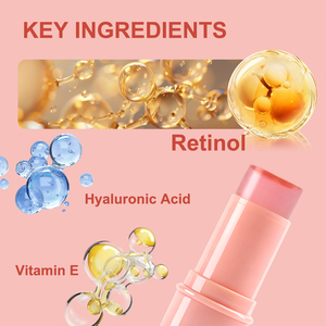 Profesional Retinol <span class=keywords><strong>Facial</strong></span> <span class=keywords><strong>Serum</strong></span> Stick Bálsamo de suero antienvejecimiento dirigido, para arrugas y líneas finas, servicio OEM/ODM Certificado GMP - Product Image 2