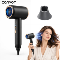 Sèche-cheveux NTC avec système de contrôle intelligent de la température, chaleur stable, réglage automatique, pour usage domestique et professionnel, kit complet