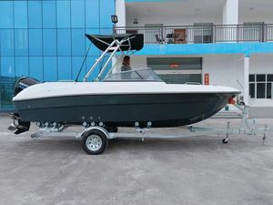 Рыболовная лодка L620 из стекловолокна на 10 человек, 6,2 м, с двумя подвесными моторами по 150 л.с., спортивная яхта, лодка для вейксерфинга - Product Image 6