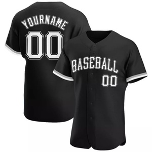 Maillot de baseball rayé imprimé 100% polyester, couleur personnalisée, uniforme de baseball pour adultes et enfants, uniformes de volley-ball personnalisés - Product Image 5