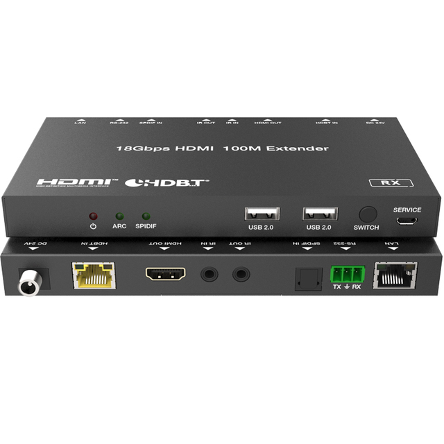 Ultra HD 4K60 HDMI2.0b HDCP2.2 Multi-channel Digital Audio Extender Over Cat6 Cable up to 100m