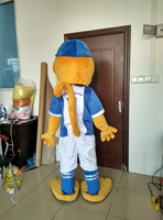 Costume de mascotte singe de dessin animé unisexe pour adulte, motif ciel bleu, en matériau EVA, avec logo gratuit, idéal pour Halloween
