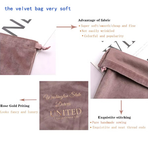 Sac cadeau en velours sur mesure avec cordon de serrage, estampage à chaud or/argent pour le rangement de objets de collection, sac anti-poussière, pochette à bijoux - Product Image 5