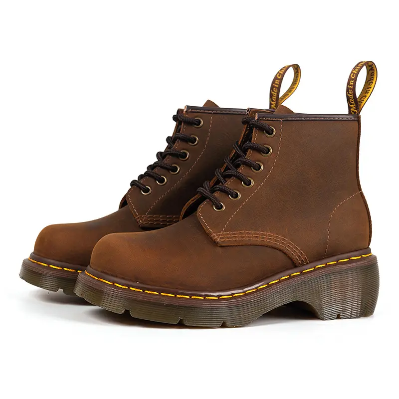 Botas De Trabajo Para Ombreรองเท้าผู้ชายรองเท้าบูทหนังแท้สําหรับชายรองเท้ามาร์ติน