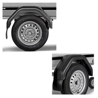 Garde-boue tandem double roue 56" x 8" et supports de garde-boue (GRAND), garde-boue double axe