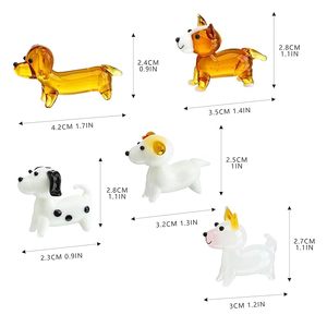 Wholesale Hand Blown Murano Glass Dolphin Giraffe Figurines Handmade Feng Shui <b>Easter</b> Home Decor <b>Ornaments</b> Tiny Glass World - Product Image 5