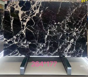 काले और सफेद मिलान के साथ हार्ड बबली काले प्राकृतिक संगमरमर - Product Image 3