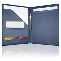 Suministros de Oficina, Carpeta de Archivo de Negocios de Cuero PU Personalizada Tamaño Carta A4, Organizador de Documentos, Portafolio con Bloc de Notas