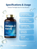 Ventes directes d'usine en vrac Capsule Softgel personnalisée en vitamine huile de krill OEM/ODM Prix de gros 600mg/750mg/1000mg Capsule Softgel.