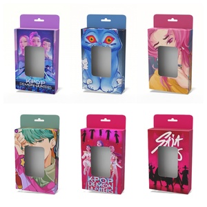 Hot Sale KPOP Demen Hunter Custom Digital Printing Hanging Retail Window Packaging Box Hollow Paper for Gift Cards