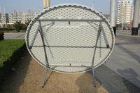 Tables pliantes rondes en plastique de 4, 5 et 6 pieds, faciles à transporter, pour banquets et événements, tables de fête pliables, vente en gros
