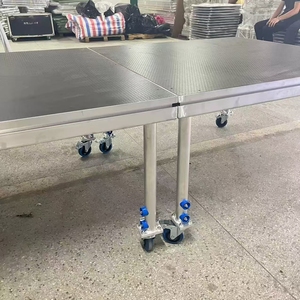 Khung sân khấu hợp kim nhôm có thể điều chỉnh và di chuyển dễ dàng lắp ráp sân khấu có thể gập lại với bánh xe - Product Image 6