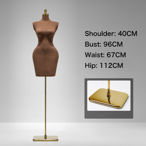 Maniquí de terciopelo BBL curvilíneo brasileño para mujer, forma de vestido de novia, medio cuerpo, talla grande, busto grande, trasero, ajustable para ropa - Product Image 3