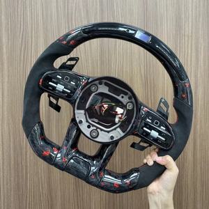 Volant en fibre de carbone de style LED pour Mercedes Benz Classe A B C E G S GLA GLB <span class=keywords><strong>GLE</strong></span> W222 W447 W211 W212 W213 AMG - Product Image 4