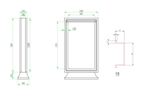 Letrero Luminoso LED Rectangular de Aluminio MXMY, Letrero Publicitario Mupi para Exteriores, Resistente al Agua, con Iluminación