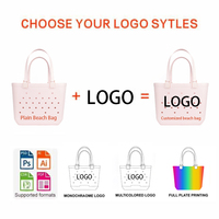 Sac de plage décontracté en EVA avec logo personnalisé, grande capacité, durable, imperméable, organisateur avec deux poignées pour les voyages et l'usage quotidien