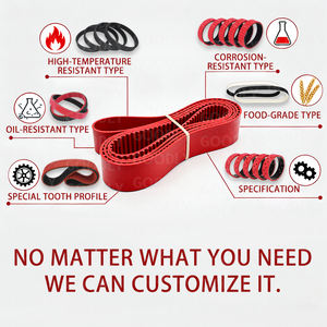 OEM可定制330H耐磨橡胶带环形红色涂层印刷车间硫化传动带 - Product Image 4