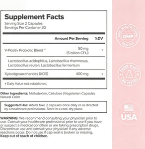 Las cápsulas probióticas ayudan a mantener un pH equilibrado y una <span class=keywords><strong>flora</strong></span> <span class=keywords><strong>intestinal</strong></span>, aliviando naturalmente las molestias. - Product Image 6