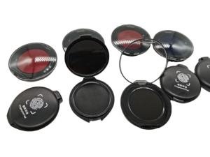 Tampon encreur à empreintes digitales, rond et noir, personnalisé, pour impression Flash - Product Image 3