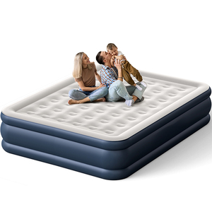 Colchón de aire <span class=keywords><strong>King</strong></span> Size con bomba incorporada, cama inflable de 46cm de altura para invitados del hogar, cama de aire con bolsa de transporte para familia y adultos - Product Image 1
