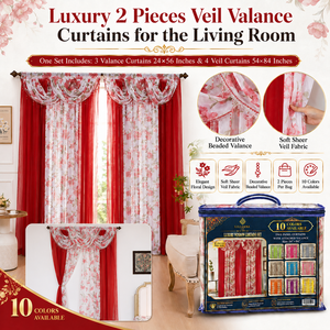 Cortinas de Velo al por Mayor para Sala de Estar con Hermosos Diseños, 2 Piezas de Cortinas de Lujo para el Dormitorio - Product Image 2