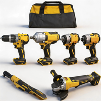 Kit d'outils industriels pour l'approvisionnement transfrontalier, vente en gros d'usine, support dropshipping, NOUVEAU ensemble d'outils électriques 20V de 6 pièces